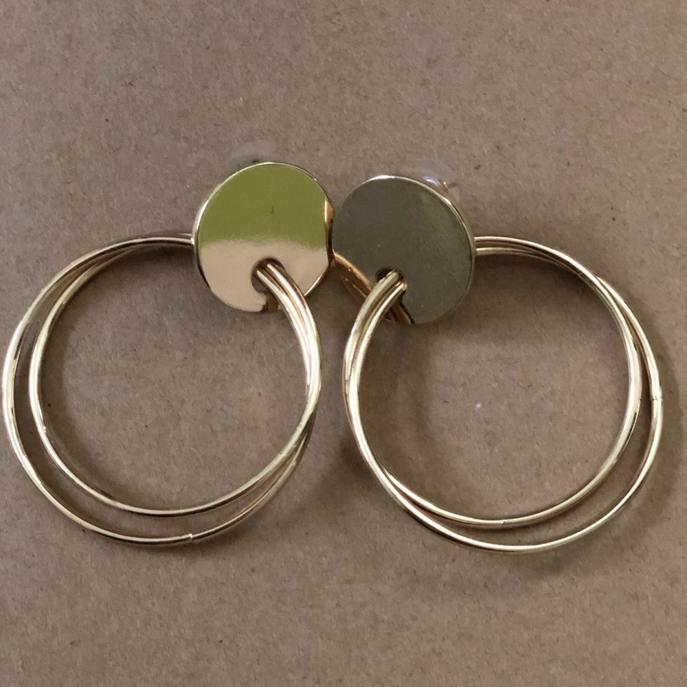 SUGARFIX By BaubleBar Gold Double Hoop Earrings